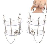 Pince à seins en acier inoxydable avec chaîne - pinces ajustables pour bondage seins et stimulation des tétons - jouet SM sensuel pour femmes