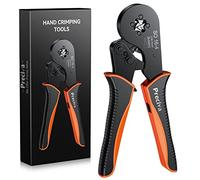 Pince à Sertir 0,08-16 mm², Preciva AWG 28-5 Outil de Sertissage de Virole de Fil, Outil de Sertissage de Fil à Cliquet Auto-Réglable pour Terminaux Câbles Manchons D'extrémité