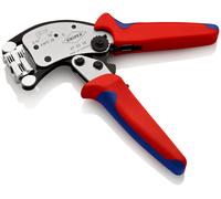 Knipex Twistor®16 Pince à sertir auto-ajustable pour embouts de câble avec tête de sertissage rotative chromée, avec gaines bi-matière 200 mm (carte LS/blister) 97 53 18 SB