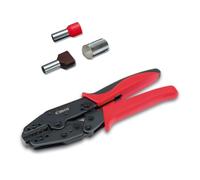 Pince à sertir à cliquet professionnelle - CIMCO - 0,5-16 mm² - Rouge - Trapézoïdale