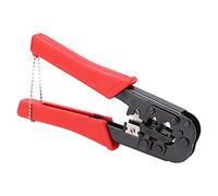 Pince à sertir à double module, pince à câble réseau avec coupe-fil et dénudeuse, 6P 8P RJ45 pour câbles Ethernet, construction en acier avec cliquet de sécurité et poignée ergonomique