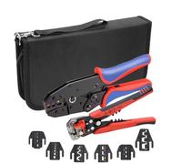 Pince à sertir à mâchoires à changement rapide YFX-03C | for gaines thermorétractables/à fût ouvert/à virole/MC2.5/4/6(YFX-03C Y1R 6J kit)