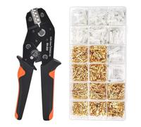 Pince À Sertir À Ressort, Outil Manuel, Connecteur De Fil Mâle Femelle, Terminal, Kit D'assortiment Isolé Électrique(SN-58B 500PCS Gold)