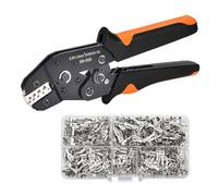 Pince À Sertir À Ressort, Outil Manuel, Connecteur De Fil Mâle Femelle, Terminal, Kit D'assortiment Isolé Électrique(SN-58B 500PCS Silver)