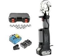 Pince À Sertir Électrique À Batterie Avec Capteur Pression Rotation De La Tête 360° Pour Sertir Les Cosses En Cuivre-Aluminium Pince À Sertir Hydraulique Rechargeable Avec 12 Mâchoires Pressage