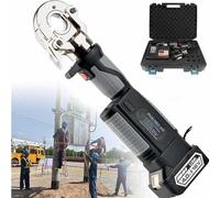 Pince à sertir électrique alimentée par batterie, capteur de pression, outil de sertissage hydraulique, kit d'outils pour câbles de bornes électriques, connecteurs de fils électriques à 360 °, 12 pa