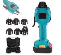 Pince à sertir électrique alimentée par piles avec 6 matrices, outil terminal rechargeable avec protection contre les surcharges pour un sertissage sécurisé