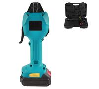 Pince à sertir électrique, outil de sertissage de cosses de batterie rechargeable avec 6 matrices, pince à sertir avec chargeur et verrouillage de batterie, pour bornes en cuivre et en aluminium(Green