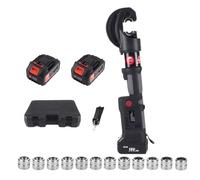 Pince à sertir électrohydraulique 12T 120kN, pince hydraulique électrique sans fil avec 12 matrices et 2 batteries 18V 4Ah pour cosses cuivre aluminium