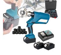 Pince à sertir électrohydraulique - 2 batteries, EZ-300/EZ-400 (16-300 mm²/16-400 mm²), avec 12 matrices, affichage numérique, éclairage LED, pour cosses cuivre-aluminium,EZ-300