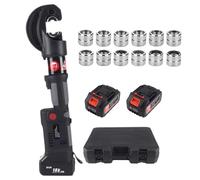 Pince à sertir électrohydraulique industrielle 12T, outil hydraulique électrique sans fil avec double batterie 4Ah, coffret rigide et matrices 16-400mm²