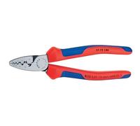 Pince à sertir embouts câbles - KNIPEX - DIN 46228 Partie 1 + 4 - Profil demi-rond - Rouge