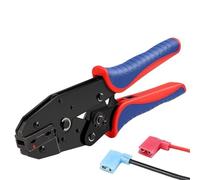 Pince à sertir FLDNY1.25/2 YF-07FL for cosses à drapeau, sertissage de fils 18-13 AWG (1-2,5 mm²), connecteur à fourche pré-isolé à angle droit