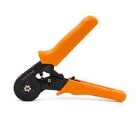 Pince à sertir Heschen HSC8 6-6 mini Outil à sertir auto-réglable pour câbles de 0,25-6,0 mm² (23-10 AWG), Orange