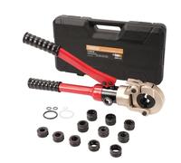 Pince à Sertir Hydraulique Ø15-32mm TEENO, Pince a Sertir avec 12pcs Contour, Outil de sertissage hydraulique per Plomberie Presse Hydraulique en cuivre 15, 18, 22, 28mm et PEX-AL-PEX 16, 20, 26, 32mm