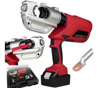 Pince à sertir hydraulique à piles pour cosses de câble en cuivre/aluminium, pince de pressage de tube électrique, compatible avec 16-400 mm²