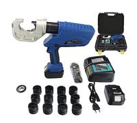 Pince à sertir hydraulique - Alimentation par batterie au lithium 18 V, capacité de 12 tonnes, rechargeable, comprend une pince à sertir pour un sertissage efficace des câbles