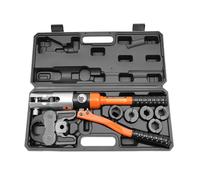 Pince à sertir hydraulique avec inserts de mâchoires à changement rapide V12, V15, V18, V22, V28 pour tubes en cuivre, tubes en acier au carbone et tubes en acier inoxydable avec contour en V