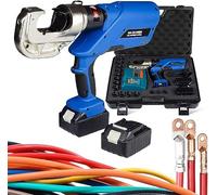 Pince à sertir hydraulique électrique avec sertissage continu, sertisseuse de cosse de câble hydraulique électrique industrielle avec bouton de réinitialisation, for cuivre et aluminium ( Color : 400m