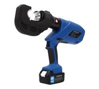 Pince à sertir hydraulique électrique - Batterie 18 V - 120 KN - Rechargeable - Avec 12 matrices - 16-400 mm² - Kit de pinces à sertir - Outil de sertissage pour cosses de câble Cu/Al