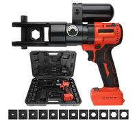 Pince à Sertir Hydraulique Électrique, Outil de Sertissage Hydraulique, avec 12 Matrices & Coffret, pour Cosses Cuivre et Aluminium 10-300 mm², Compatible avec Makita Batterie (Batterie Non Incluse)