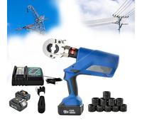 Pince à sertir hydraulique électrique rechargeable, alimentée par batterie 18 V pour un sertissage efficace des bornes en cuivre et aluminium, idéal pour les travaux électriques et les câbles