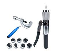 Pince à sertir hydraulique Kit D'outils De Balancement Hydraulique, Extenseur Manuel Tuyaux En Cuivre Et Aluminium, Tube À 7 Têtes 3/8 1-5/8 Pouces 10-28mm pour l'entretien des pipelines(3/8"-1-5/8")