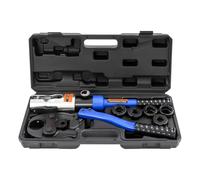 Pince à sertir hydraulique professionnelle 10T M 12/15/18/22/28 mm avec tête rotative à 360° pour tube en acier inoxydable, tuyau en cuivre, tuyau composite