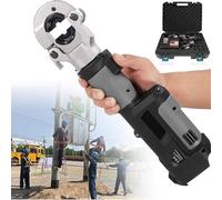Pince à sertir hydraulique rechargeable 10-300 m², outil de sertissage hydraulique électrique avec 12 paires de matrices, pince à sertir à piles pour bornes en cuivre et aluminium, vert