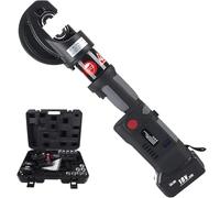 Pince à sertir hydraulique rechargeable avec 12 matrices (16-400 mm²) pour cosses de câbles et bornes électriques, coffret de rangement inclus, kit de sertissage hydraulique complet