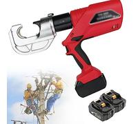 Pince à sertir hydraulique rechargeable - Ensemble d'outils de sertissage de câble de batterie électrique pour cosses de terminal en cuivre et aluminium