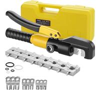 Pince à sertir hydraulique TEENO, Pince à sertir hydraulique, avec 9 lames hexagonales et 9 cosses, 4-70 mm² cosse cuivre/alu Set d'outils de sertissage
