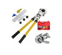 Pince à sertir jaune 16-32 mm tête rotative à 360° et 4 matrices TH16 TH20 TH26 TH32 pour tuyaux PEX et aluminium
