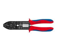 Knipex Pince à sertir noire laquée, avec gaines bi-matière 230 mm (carte LS/blister) 97 21 215 B SB
