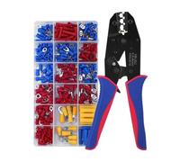Pince à sertir manuelle avec 300 connecteurs électriques - Assortiment de cosses de câble - Kit de sertissage de fil isolé