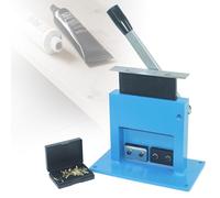 Pince à sertir manuelle avec option de codage, machine d'étanchéité de queue de tuyau pour laboratoire et production de petits lots, largeur maximale de 52 mm, comprend des tampons de date et de