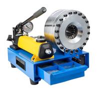 Pince à sertir manuelle pour tuyau hydraulique avec 7 ensembles de matrices - Plage de 6 à 25 mm - Pression de 35 MPa - Réservoir d'huile de 0,26 gal pour des connexions efficaces des tuyaux