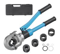 Pince à sertir multicouche & cuivre 4 mâchoires, profil TH coffret avec inserts 16-20-26-32- pince à sertir avec tête pivotante à 360° pour tuyaux en aluminium, plastique/PEX/PB