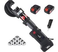 Pince à sertir multicouche hydraulique et électrique, sertisseuse professionnelle 16-400 mm² avec deux batteries 18 V | pour cosses haute puissance et câblage sécurisé