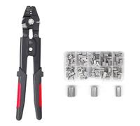 pince à sertir, Pince de pêche en acier inoxydable for câble métallique avec kit sertissage 150 embouts