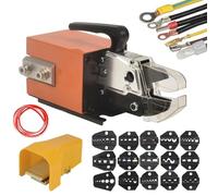 Pince à sertir pneumatique 0,5-16 mm², avec 15 matrices, pince à sertir pneumatique 1,5 T for cosses de fil pneumatiques, for divers domaines d'application.