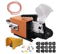 Pince à sertir pneumatique for bornes, 1,3 T, avec 15 matrices, moules de sertissage jusqu'à 16 mm², for différentes matrices de bornes.