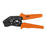 NEO TOOLS Pince à sertir pour embouts à douille - Plage de sertissage 0.25-6 mm2 - Longueur de la pince 195 mm - Sertissage - Pour connecteurs à douille