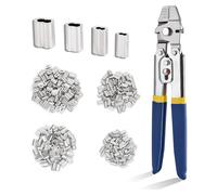 Pince à sertir pour câbles métalliques, embouts en aluminium, accepte les câbles jusqu'à 2,2 mm pour manchons en boucle et le kit d'outils de sertissage, pince SJ-255 150PCS