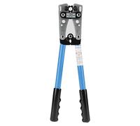 Pince à sertir pour cosses de câble 6 à 50 mm² - En acier trempé - Bleu - Tête rotative à 180 ° - Reprise rapide - Pour cuivre et aluminium