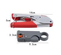 Pince à sertir pour dénuder les câbles coaxiaux, Compression du connecteur F, Kit d'accessoires