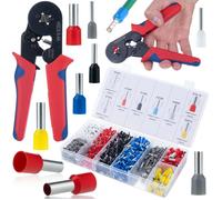 Pince à sertir pour embouts isolés - Set 1200 - 0,25-10 mm² - 1200 embouts - Poignées ergonomiques