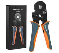 Pince à Sertir, Preciva 0,08-16 mm²/AWG 28-5 Outil de Sertissage de Virole de Fil, Outil de Sertissage de Fil à Cliquet Auto-Réglable pour Terminaux Câbles Manchons D'extrémité