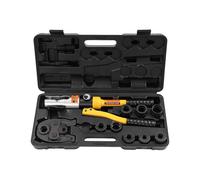 Pince à sertir professionnelle avec profil V et TH - Pince à sertir avec 9 matrices (V12/15/18/22/28 et TH16/20/26/32 mm) pour tubes en acier inoxydable, tubes en acier au carbone, aluminium et tubes