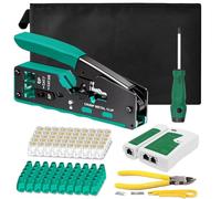 Pince a Sertir RJ45,Kit de Sertissage pour Connecteurs Réseau CAT5/CAT6/CAT7, 50 Connecteurs RJ45 pour Câbles Ethernet Cat6,Testeur de Câble Réseau,Mini Pince à Dénuder,Pince à Sertir RJ45